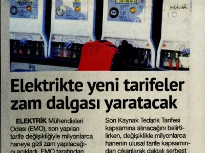 ELEKTRİKTE YENİ TARİFELER ZAM DALGASI YARATACAK (NEFES GAZETESİ, 02.11.2025)
