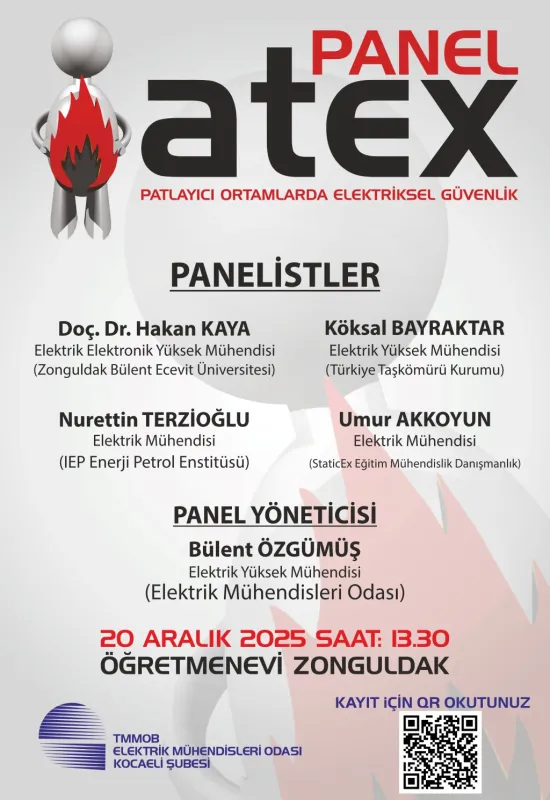 ”ATEX PATLAYICI ORTAMLARDA ELEKTRİKSEL GÜVENLİK PANELİ” ZONGULDAK’TA DÜZENLENİYOR