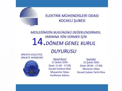 TMMOB EMO KOCAELİ ŞUBE 14. DÖNEM GENEL KURULU DUYURUSU