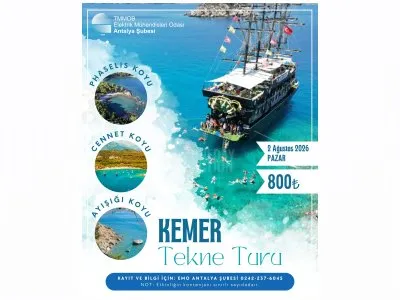 KEMER`İN MUHTEŞEM KOYLARINDA MAVİ YOLCULUK TEKNE TURUNDA BULUŞALIM