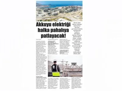 AKKUYU ELEKTRİĞİ HALKA PAHALIYA PATLAYACAK! (HABERCİ MERSİN, 14.08.2026)