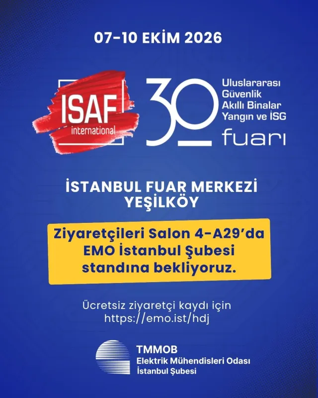 EMO İSTANBUL ŞUBESİ, ISAF 2026 FUARI’NDA