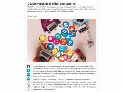 `ÇÖZÜM YASAK DEĞİL DİJİTAL OKURYAZARLIK` (BİANET.ORG, 27.04.2026)