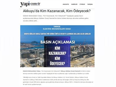 AKKUYU’DA KİM KAZANACAK, KİM ÖDEYECEK? (YAPI.COM.TR, 13.08.2026)