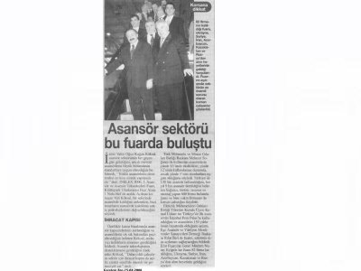 ASANSÖR SEKTÖRÜ BU FUARDA BULUŞTU-15.04.06 GAZETEM EGE