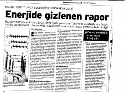 ENERJİDE GİZLENEN RAPOR