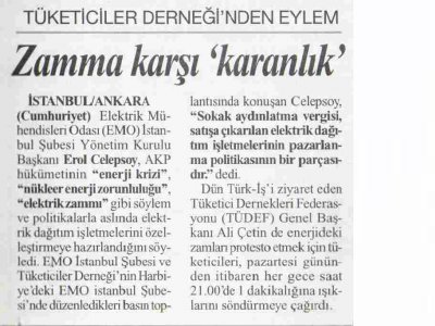 ZAMMA KARŞI KARANLIK - 19 AĞUSTOS 2006 - CUMHURİYET