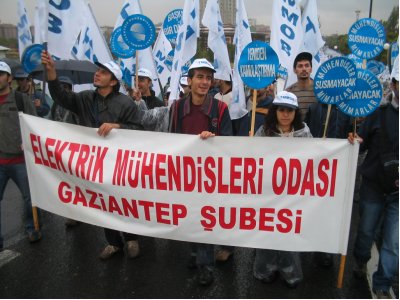 14 EKİM`DE ANKARA`DA TMMOB MİTİNGİNDEYDİK.