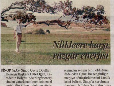 NÜKLEERE KARŞI RÜZGâR ENERJİSİ (CUMHURİYET GAZETESİ, 30.10.2006)