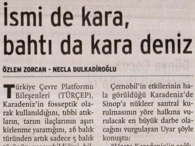 İSMİ DE KARA, BAHTI DA KARA DENİZ (BİRGÜN GAZETESİ, 30.10.2006, ÖZLEM ZORCAN - NECLA DULKADİROĞLU)