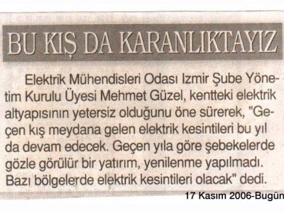 BU KIŞ DA KARANLIKTAYIZ-BUGÜN GAZETESİ