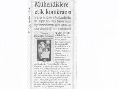 MÜHENDİSLERE ETİK KONFERANSI