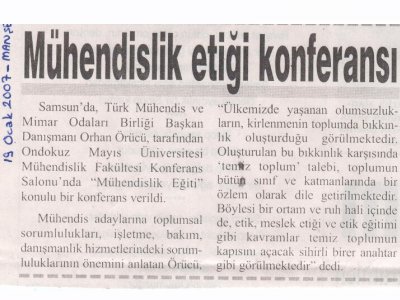 MÜHENDİSLİK ETİĞİ KONFERANSI
