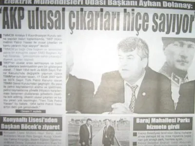 AKP HÜKÜMETİ PETROL YASASI İLE ULUSAL ÇIKARLARI VE KAMU YARARINI HİÇE SAYIYOR.