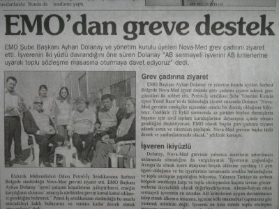 EMO'DAN GREVE DESTEK.9 MART 2007