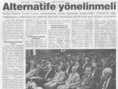 ALTERNATİF ENERJİ ŞART ( KONYA MERHABA, 25.03.07)