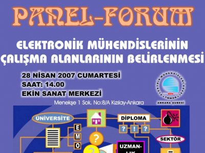 ELEKTRONİK VE HABERLEŞME MÜHENDİSLERİNİN ÇALIŞMA ALANLARININ BELİRLENMESİ (PANEL-FORUM)