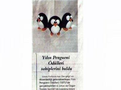 YILIN PENGUENİ ÖDÜLLERİ SAHİPLERİNİ BULDU (EVRENSEL GAZETESİ, 15.05.2007)