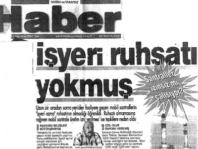 İŞYERİ RUHSATI YOKMUŞ
