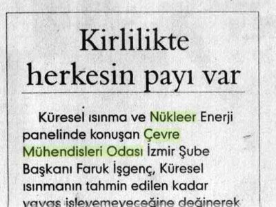 KİRLİLİKTE HERKESİN PAYI VAR (EVRENSEL, 20.08.2007)