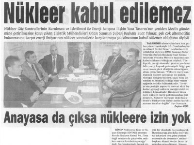 NÜKLEER KABUL EDİLEMEZ