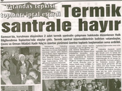 TERMİK SANTRALA HAYIR
