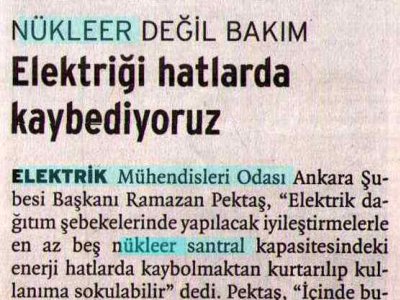 NÜKLEER DEĞİL BAKIM (08.11.2007, BİRGÜN)