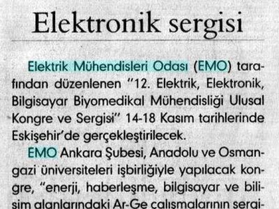 ELEKTRONİK SERGİSİ (14.11.2007, EVRENSEL)