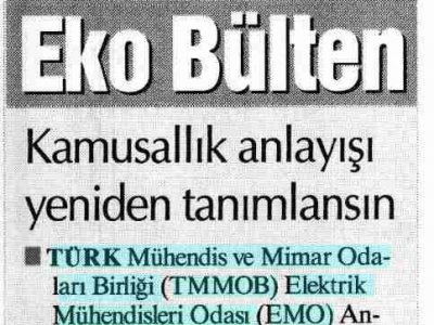 KAMUSALLIK ANLAYIŞI YENİDEN TANIMLANSIN (HÜRRİYET, 12.12.2007)