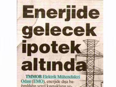 ENERJİDE GELECEK İPOTEK ALTINDA (TERCÜMAN, 10.01.2008)