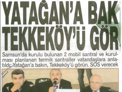 YATAĞAN'A BAK TEKKEKÖY'Ü GÖR