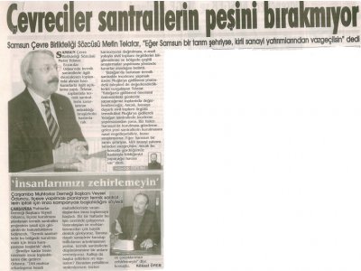 ÇEVRECİLER SANTRALLARIN PEŞİNİ BIRAKMIYOR