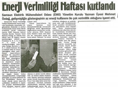 ENERJİ VERİMLİLİĞİ HAFTASI KUTLANDI