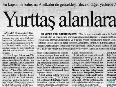 YURTTAŞ ALANLARA ÇIKIYOR  (CUMHURİYET, 01.01.2008)