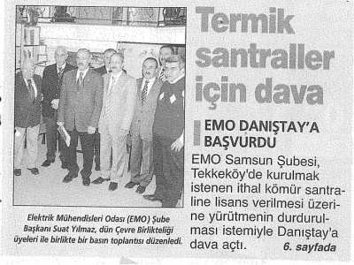 TERMİK SANTRALLAR İÇİN DAVA