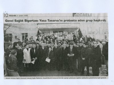 SOSYAL SİGORTALAR VE GENEL SAĞLIK SİGORTASI‘NIN YASALAŞMASI İLE İLGİLİ BASIN AÇIKLAMASI VE YÜRÜYÜŞ YAPILDI