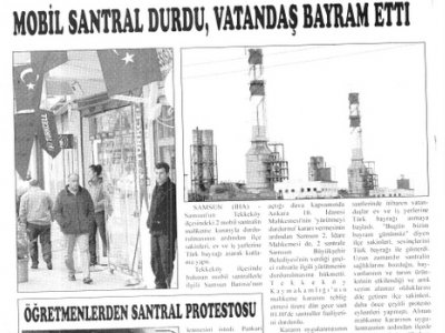 MOBİL SANTRAL DURDU, VATANDAŞ BAYRAM ETTİ