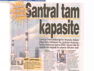 SANTRAL TAM KAPASİTE