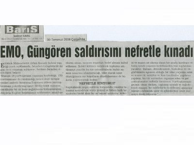 GÜNGÖREN SALDIRISINI KINIYORUZ!