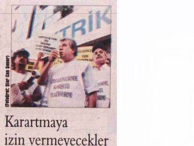 KARANLIĞA KARŞI MÜCADELE ÇAĞRISI (EVRENSEL, 7.8.2008)