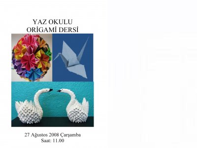 YAZ OKULUNDA ORİGAMİ DERSİ