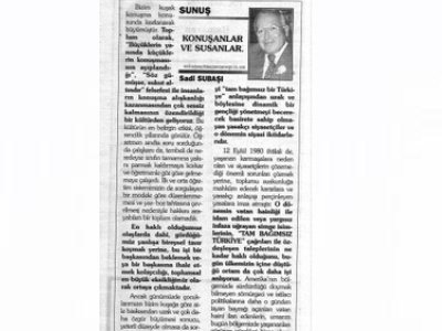 KONUŞANLAR VE SUSANLAR