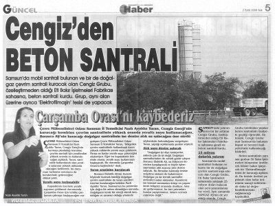 CENGİZ'DEN BETON SANTRALİ