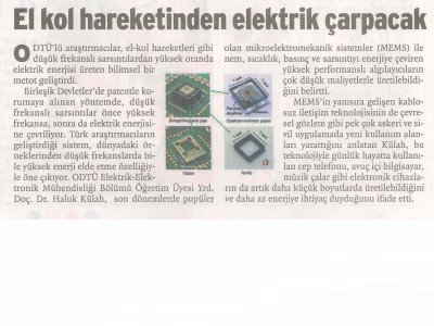 EL KOL HAREKETİNDEN ELEKTRİK ÇARPACAK (BİRGÜN GAZETESİ, 24.09.2008)