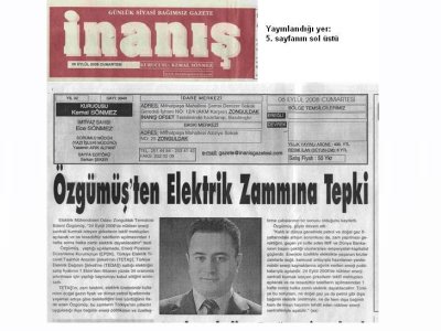 ELEKTİRK ZAMMINA TEPKİ (ZONGULDAK)