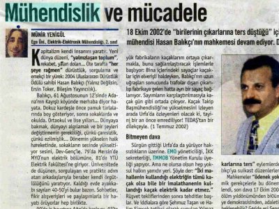 MÜHENDİSLİK VE MÜCADELE (RADİKAL GENÇ, 13.10.2008)
