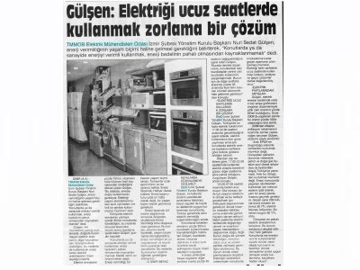 GÜLŞEN : ELEKTRİĞİ UCUZ SAATLERDE KULLANMAK ZORLAMA BİR ÇÖZÜM-11.10.08 SON SÖZ
