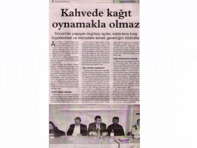 KAHVEDE KAĞIT OYNAMAKLA OLMAZ (EVRENSEL, 19.1.2009)