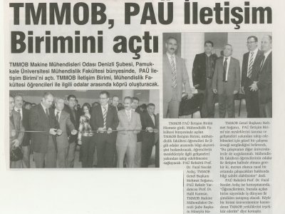 TMMOB, PAÜ İLETİŞİM BİRİMİNİ AÇTI