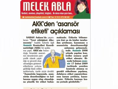 TERZİ SÖKÜĞÜNÜ DİKEMEZMİŞ HABERİ İLE İLGİLİ SABAH GAZETESİNDE TEKZİP METNİMİZ YAYIMLANDI